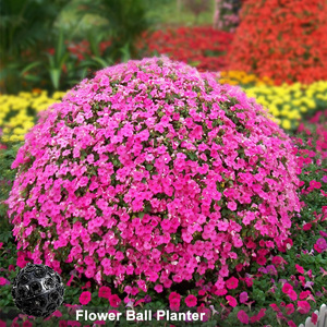 Grands pots de fleurs en forme de boule, fournitures de jardin, grands pots de fleurs en <span class=keywords><strong>plastique</strong></span> en forme de boule - Product Image 1