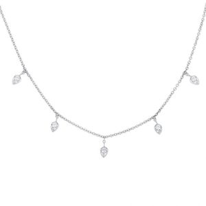 <strong>Lily</strong> Choker Pure 925 Sterling Silver Handmade CZ Collar <strong>Necklace</strong> - Product Image 2