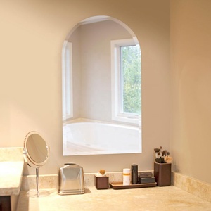 Espejo de baño sin marco ovalado rectangular de estilo moderno, 3mm-6mm de espesor, instalación colgante de pared biselada para el hogar y la sala de estar - Product Image 5