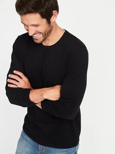 Maglietta Casual Nera Semplice a Maniche Lunghe in Jersey 100% Cotone di Alta Qualità con Logo Personalizzato, Prodotta in Cina - Product Image 2