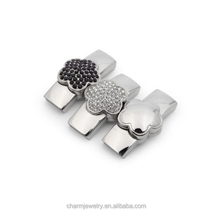 Ctbx120 thời trang <span class=keywords><strong>Clasp</strong></span> với đá sáng bóng kim loại rộng clasps cho da Vòng đeo tay biểu tượng tùy chỉnh - Product Image 6