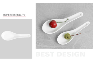 Các loại khác nhau của Flatware trắng sứ súp gốm muỗng với phong cách Hàn Quốc - Product Image 4