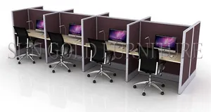 현대 새로운 디자인 사무실 원형 원형 워크 스테이션 6 사람 Cusbicles(SZ-WS691)