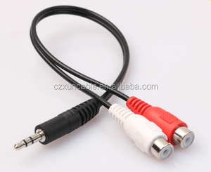 20Cm 3.5Mm Mannelijke Stekker Naar 2rca Vrouwelijke Jack Adapter Audio Y Splitterkabel - Product Image 2