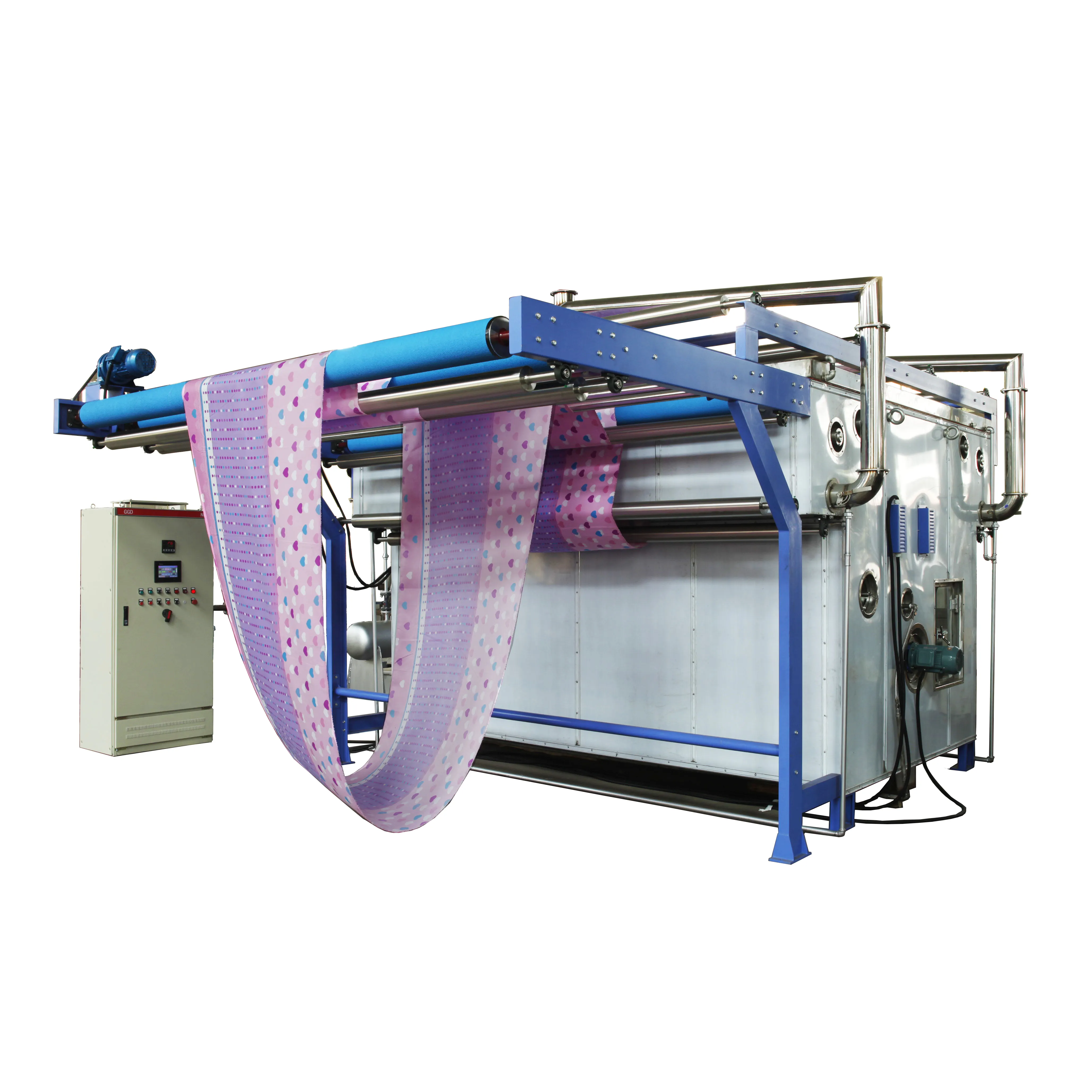 Continuous digital printing textile fabric steamer