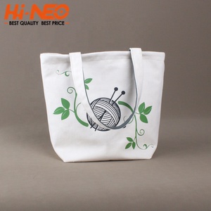 Bolso de mano con cierre de cuerda reutilizable para mujer, <span class=keywords><strong>bolsa</strong></span> de hilo de ganchillo de lona impresa, para proyecto de almacenamiento de bolas con bolsillos interiores - Product Image 6