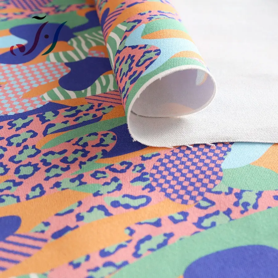 Digital Printing Fabric No MOQ Custom Digital Printed 100% Cotton Canvas 8OZ 10OZ 12OZ Woven Fabric