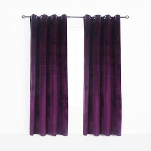 DaiRui Design semplice tenda di natale in poliestere Plain velluto viola tenda decorativa - Product Image 2