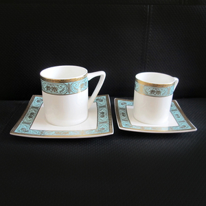 Vaisselle de luxe en porcelaine fine, 125 pièces, 66 pièces, en céramique, avec motif doré en relief - Product Image 6
