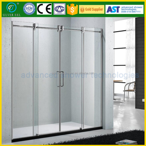 8mm diseño de baño <span class=keywords><strong>puerta</strong></span> <span class=keywords><strong>corredera</strong></span> de <span class=keywords><strong>cristal</strong></span> de la ducha interior <span class=keywords><strong>dos</strong></span> fix y <span class=keywords><strong>dos</strong></span> correderas - Product Image 2