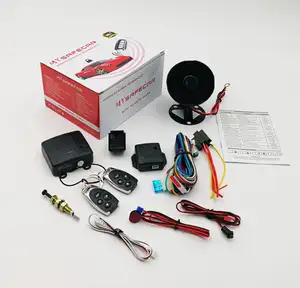 Easy install Immobilizer system one way alarm vehicle security car alarm with flip key for car with keyless entry function