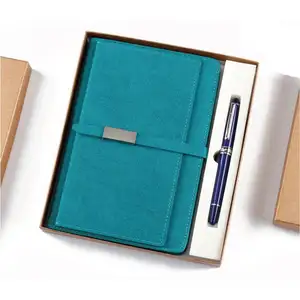 Werbeartikel Geschenk planer Business Metall Kugelschreiber mit Notebook Pu Leder Planer benutzer definierte Logo Briefpapier Geschenkset