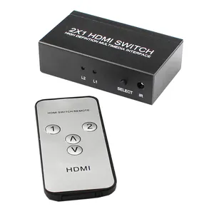 Interruptor OEM / ODM de alta calidad, interruptor HDMI 2 en 1 con control remoto