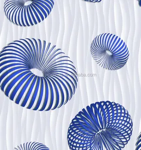 Fashionable 3D Circular Pattern Ball-print Background Personalized Printed PVC Wallpaper