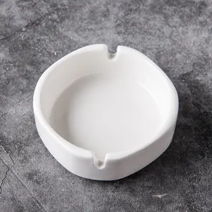 standard china factory cheap price square shape stock ceramic smoking ashtray Customizable logo ashtray