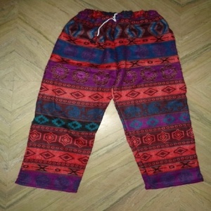 Pyjama d'été décontracté en laine avec pantalon sarouel, fermeture à cordon, respirant et uni LAXMAN WPJ-006 - Product Image 4