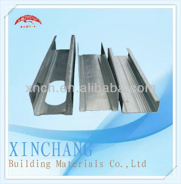 Frame ceiling metal stud for drywall partition
