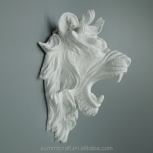 Statua a Testa di Leone <span class=keywords><strong>in</strong></span> <span class=keywords><strong>Resina</strong></span> da Parete, Busto di Leone - Product Image 6