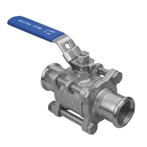 CF8M 3PC ball valves press connect with lever handle 1000WOG