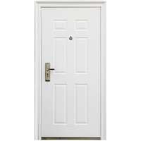 Porte de sécurité en acier ventilée, designs uniques pour la maison, portes de sécurité, porte d'entrée extérieure en métal