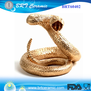 Animal Statue Gilded <strong>Snake</strong> Gold Reptile <strong>Snake</strong> Figurine - Product Image 3