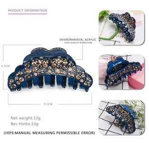 <span class=keywords><strong>Pince</strong></span> à <span class=keywords><strong>cheveux</strong></span> avec <span class=keywords><strong>strass</strong></span> pour femmes, accessoires pour <span class=keywords><strong>cheveux</strong></span>, en acrylique, haute qualité, tendance, pour mariage, 1 pièce - Product Image 3