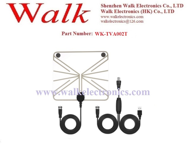Flat HD TV antenna Amplified Digital Indoor Antenna High Gain HDTV ATSC DVB ISDB DTMB antenna with Detachable Signal Amplifier
