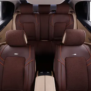 Luxury VIP brown car seat covers with microfiber leather