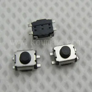 3X4 round knob 4 pin tact switch with guide pin, spst momentary tactile switch, 2.0mm tact switch tape and reel packing