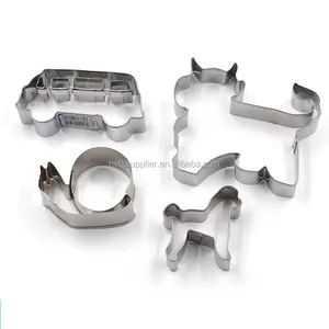 Rvs Animal Shape Biscuit Cookie Cutter Set