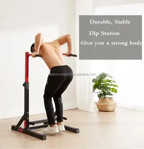 Wellshow Sport stabile Dip Station Push Up Pull Up Bar barra per esercizi con braccio parallelo