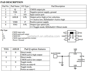 Capteur de Capacité à Pénétration Unique, Panneau Tactile, Interrupteur d'Isolation, Module de Touche Tactile <span class=keywords><strong>TTP223N</strong></span>-BA6 - Product Image 6