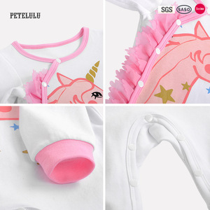 Linnen layouts of the baby from the newer sleeve rompers kids jumpsuit icing ruffle jumpsuit least wholesale - Product Image 4