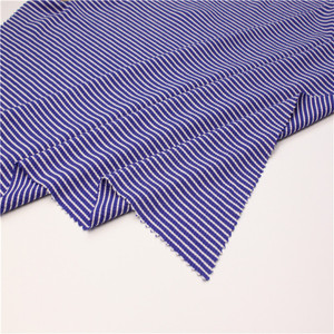 Tissu en tricot côtelé 1x1 à rayures bleues et blanches, sur mesure, directement de l'usine, pour col de t-shirt, très demandé - Product Image 2