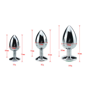 ジュエリーメタルウェアラブル拡張バットボールセックストイセットダイヤモンドステンレス鋼アナルプラグ - Product Image 4