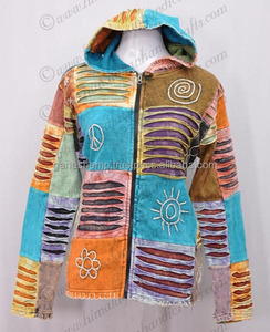 Bohemio hermoso lavado enzimático sudaderas con capucha chaqueta ropa CSWJ 240 - Product Image 2