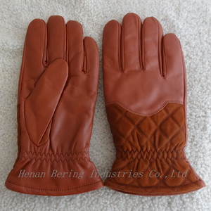 2017 Nueva Colección Hombres de Invierno Guantes de piel de Oveja de Pelo de Piel de Cordero Napa Guantes De Cuero Genuinos - Product Image 1