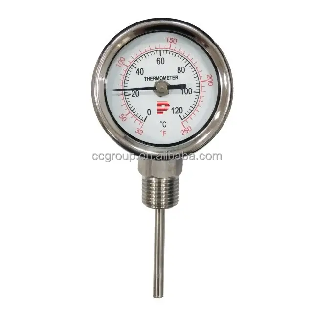 Thermomètre bimétallique 60MM 0-120 DE g. C