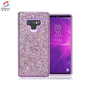 En gros placage pc cadre mince paillettes bling bling étui de téléphone pour samsung galaxy note 9 <span class=keywords><strong>s9</strong></span> s9plus J3 j7 2018 - Product Image 3