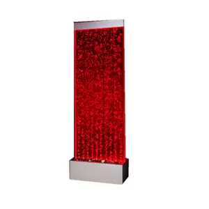 Boden stehende Wasser blase Wand platte mit bunten RGB LED Licht Acryl Blase Wand paneel Bildschirm Wasserspiel