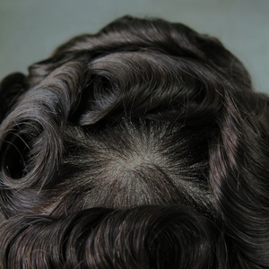 ICON-Sistema de peluquín humano <span class=keywords><strong>para</strong></span> hombre, venta al por mayor, peluca de encaje mono soldada, sistema de cabello de línea de pelo invisible <span class=keywords><strong>para</strong></span> hombre - Product Image 4