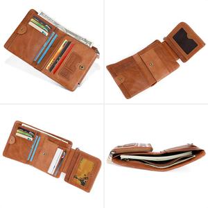 Genuino billetera cuero hombre <span class=keywords><strong>marvel</strong></span> billetera RFID con cadena tarjetero de cuero para hombre sublimar caballero - Product Image 6