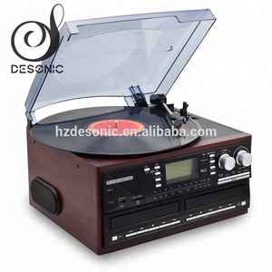 Tất Cả Trong Một Không Dây BT Đôi Cd Âm Nhạc Vinyls Máy Nghe Nhạc, Cổ Gramophones Để Bán - Product Image 3