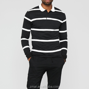 Design personalizzato di alta qualità <span class=keywords><strong>a</strong></span> righe <span class=keywords><strong>a</strong></span> maniche lunghe Polo per uomo - Product Image 4