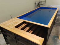 Piscine Conteneur Modulaire Extensible Préfabriquée Personnalisée en Acier, Design Ferme, pour Hôtels et Espaces Extérieurs
