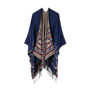 Wholesale New Style Cashmere Poncho Shawl Fashion <strong>Paisley</strong> Pattern Winter Custom <strong>Pashmina</strong> Poncho for Sale - Product Image 6