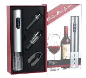 SUNWAY New Product Ideas 2021 Best Wedding Souvenirs For Guests Wine Gift Set Electric Corkscrew Wine Opener
