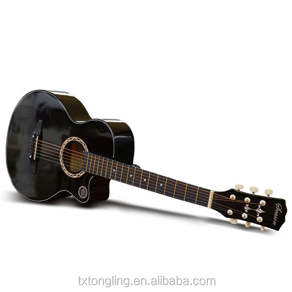 38 Size Ripple Pattern Colour Basswood Acoustic Folk Guitar