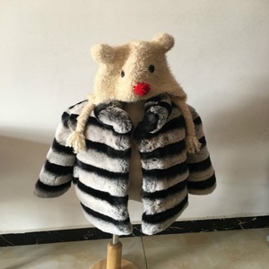 Abrigo de invierno de piel de conejo <span class=keywords><strong>Real</strong></span> Rex teñido de <span class=keywords><strong>Chinchilla</strong></span> - Product Image 4