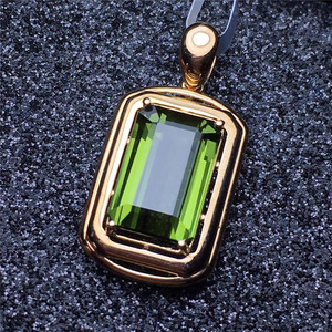 Collar con <span class=keywords><strong>Colgante</strong></span> <span class=keywords><strong>de</strong></span> <span class=keywords><strong>Turmalina</strong></span> Verde Natural <span class=keywords><strong>de</strong></span> 3.6ct, Oro Real <span class=keywords><strong>de</strong></span> 18k, Joyería <span class=keywords><strong>de</strong></span> Piedras Preciosas <span class=keywords><strong>de</strong></span> Estilo Exótico, Regalo para Mujer - Product Image 6